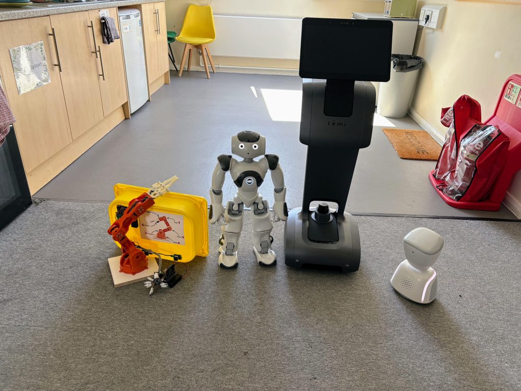 This is a picture of some of the robots that we have used in one of our sessions